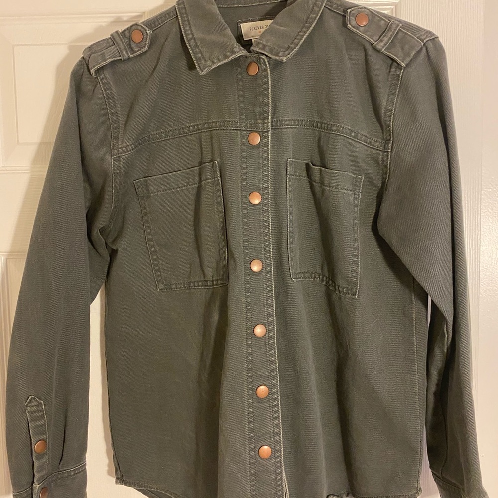 Gray denim jacket